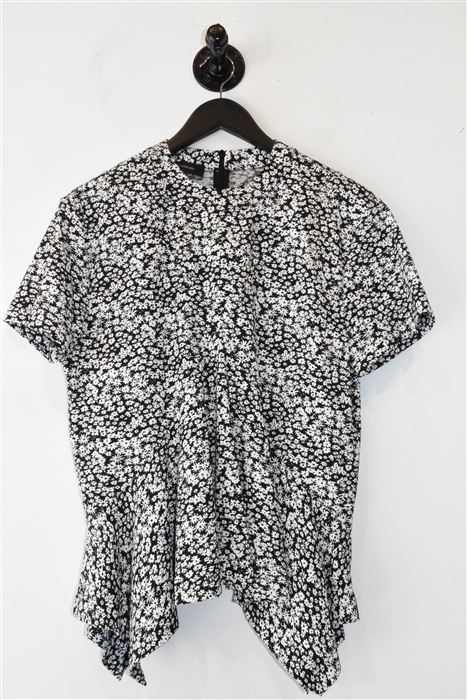 Floral Cedric Charlier Short-Sleeved Top, size S