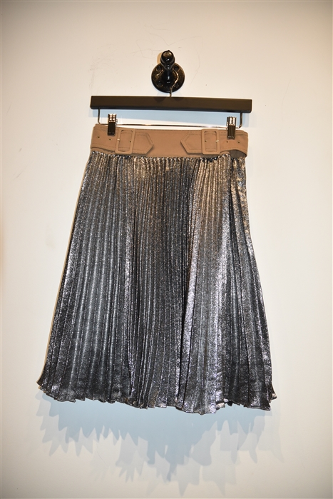 Metallic Silver 3.1 Phillip Lim Pleated Skirt, size 0