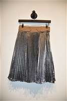Metallic Silver 3.1 Phillip Lim Pleated Skirt, size 0