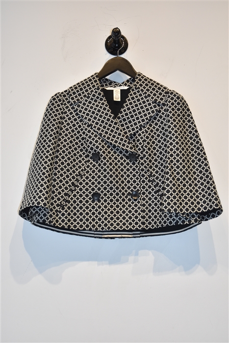 Black & White Diane von Furstenberg Cropped Jacket, size 6