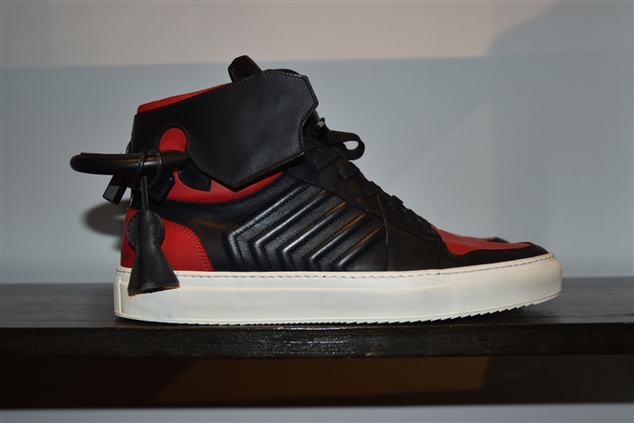 Black & Red Buscemi High-Top Sneakers, size 11