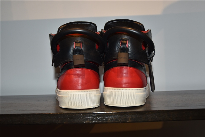 Black & Red Buscemi High-Top Sneakers, size 11