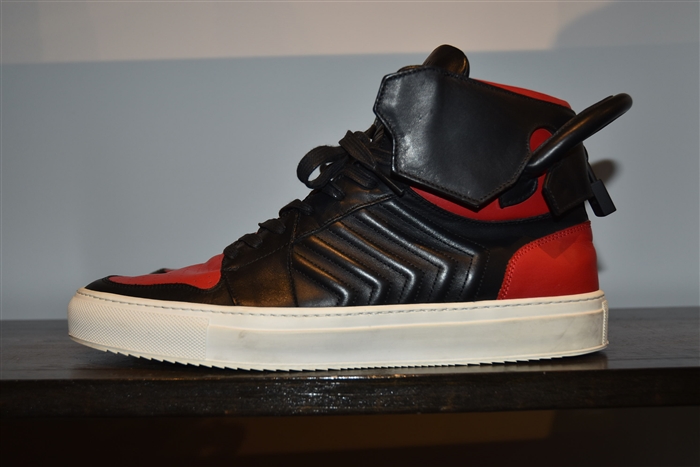 Black & Red Buscemi High-Top Sneakers, size 11