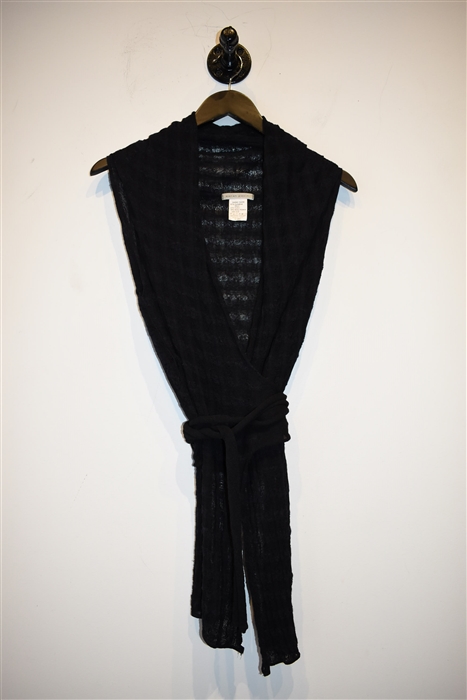 Black Check Sarah Pacini Vest, size O/S