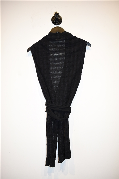 Black Check Sarah Pacini Vest, size O/S