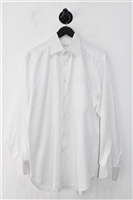 Crisp White Ermenegildo Zegna Button Shirt, size M