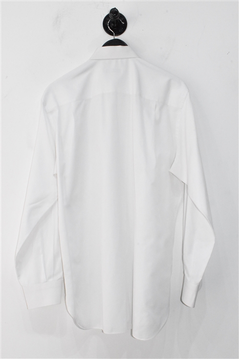 Crisp White Ermenegildo Zegna Button Shirt, size M