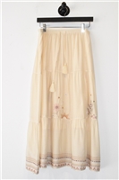Soft Beige Johnny Was A-Line Skirt, size S