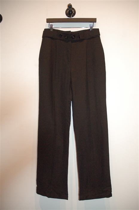 Basic Black Sandro Wide-Leg Trousers, size 8