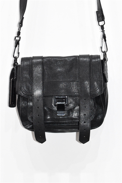 Black Leather Proenza Schouler Cross-Body, size S