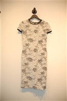 Black & White Pink Tartan Body Con Dress, size S