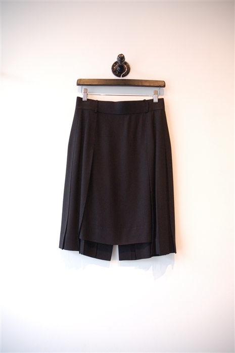 Basic Black Chanel Pleated Skirt, size 6