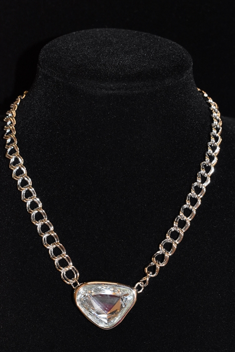 Silver Swarovski Necklace, size O/S