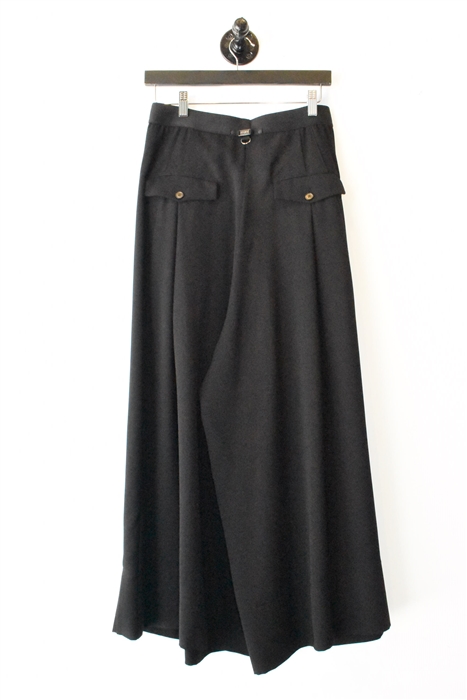 Basic Black High Wide-Leg Trousers, size 8