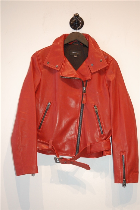 Lipstick Red Mackage Leather Jacket, size S