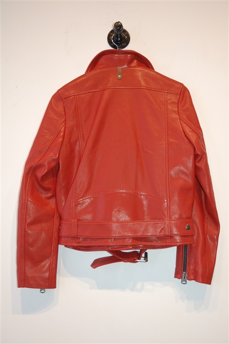 Lipstick Red Mackage Leather Jacket, size S