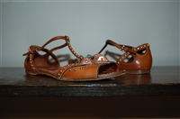 Aged Leather Miu Miu Sandal, size 6.5