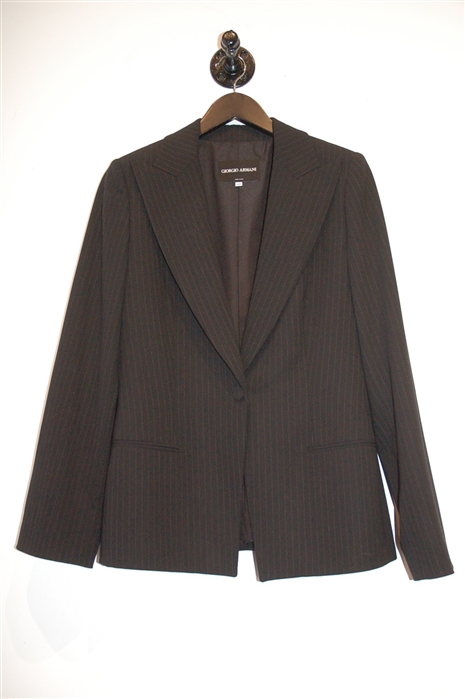 Black Pinstripe Giorgio Armani Blazer, size 10