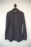 Navy Burberry Button Shirt, size M