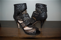 Black Leather Miu Miu Sandal, size 8