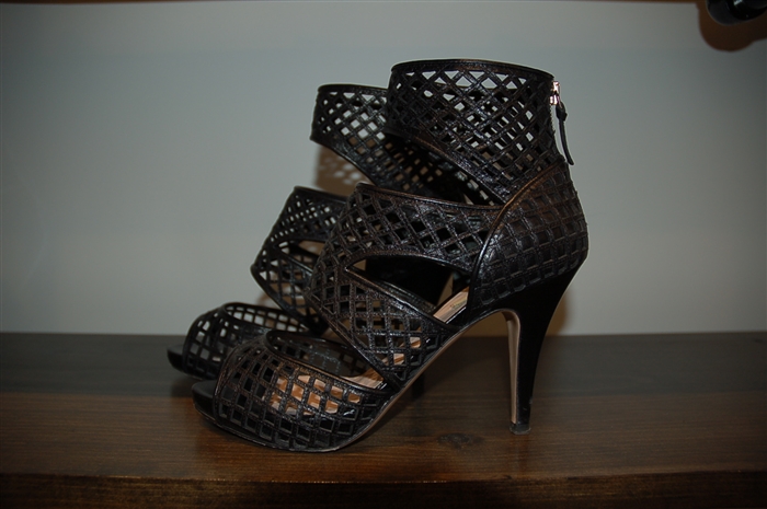 Black Leather Miu Miu Sandal, size 8