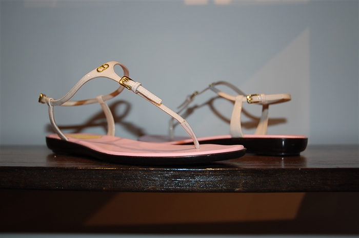 Soft White Dior Sandal, size 8