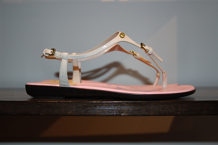 Soft White Dior Sandal, size 8