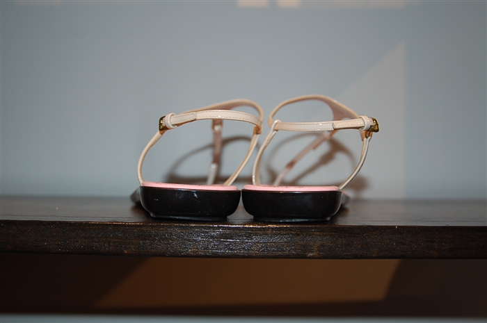 Soft White Dior Sandal, size 8