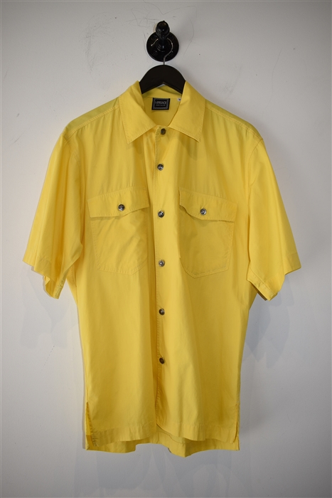 Bright Yellow Versace Jeans Couture Short-Sleeved Shirt, size S
