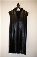 Black Leather Prada Vest, size 4