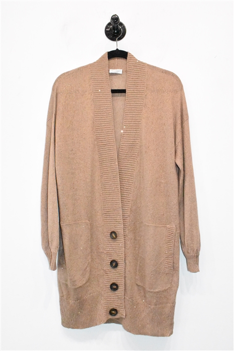 Malt Brunello Cucinelli Long Cardigan, size XS