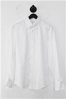 Crisp White Brunello Cucinelli Button Shirt, size M