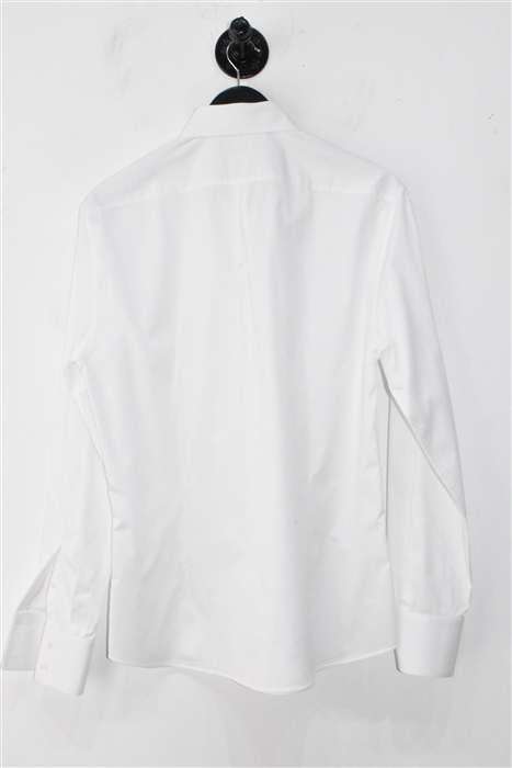 Crisp White Brunello Cucinelli Button Shirt, size M