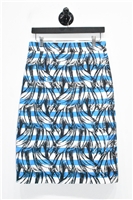 Blue Stripe Prada Pencil Skirt, size 6