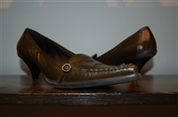 Bottle Green Miu Miu Kitten Heels, size 9