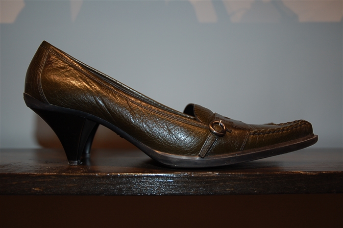 Bottle Green Miu Miu Kitten Heels, size 9