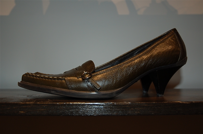 Bottle Green Miu Miu Kitten Heels, size 9