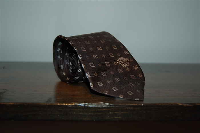Black & Silver Versace Tie, size O/S