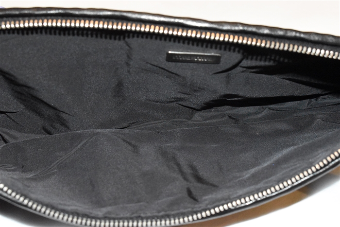 Black Leather Miu Miu Clutch, size S