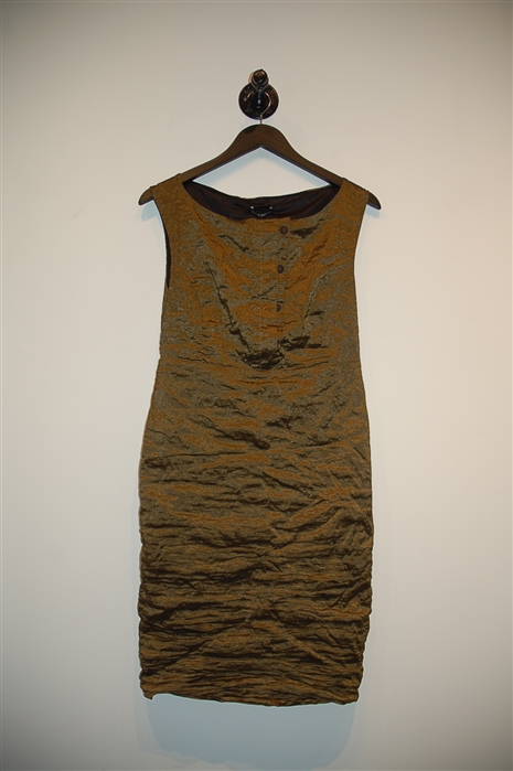 Dark Bronze Sarah Pacini Sheath Dress, size M