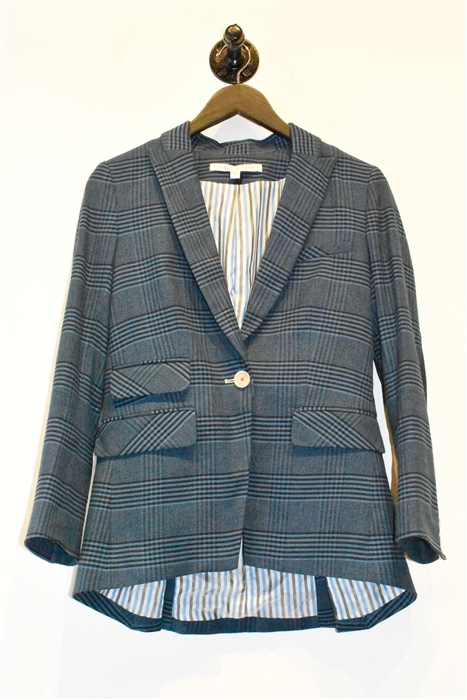 Blue Check Veronica Beard Blazer, size 4