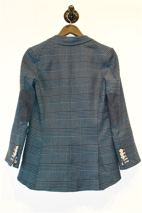 Blue Check Veronica Beard Blazer, size 4