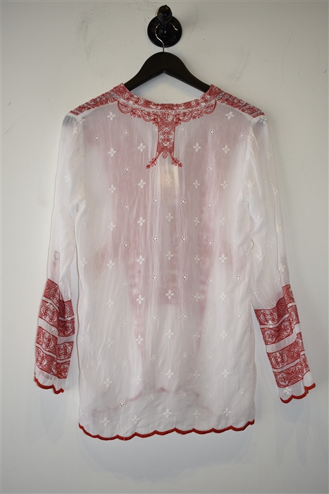 White & Red Johnny Was Tunic, size XS