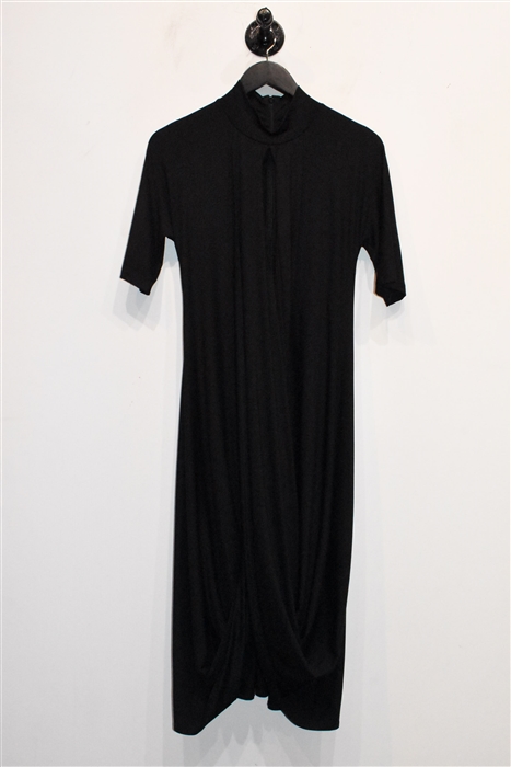 Basic Black Marie Saint Pierre Midi Dress, size S