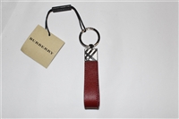 Dark Red Burberry Key Ring, size O/S