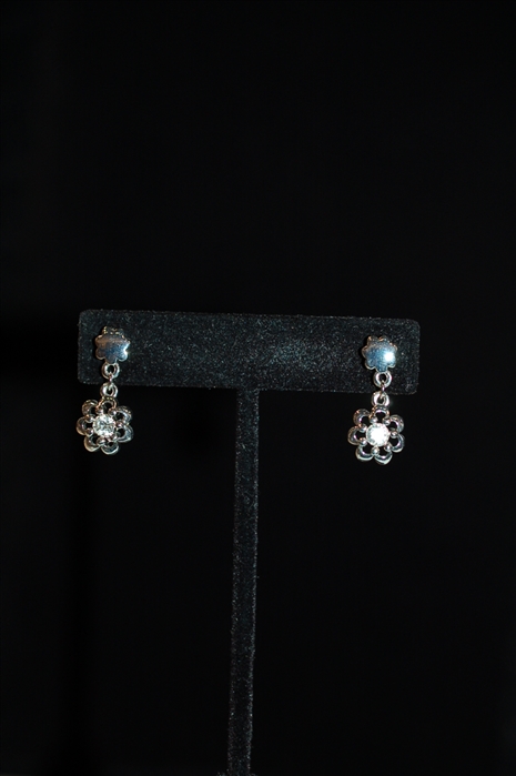 Rhodium Nina Ricci Earrings, size O/S