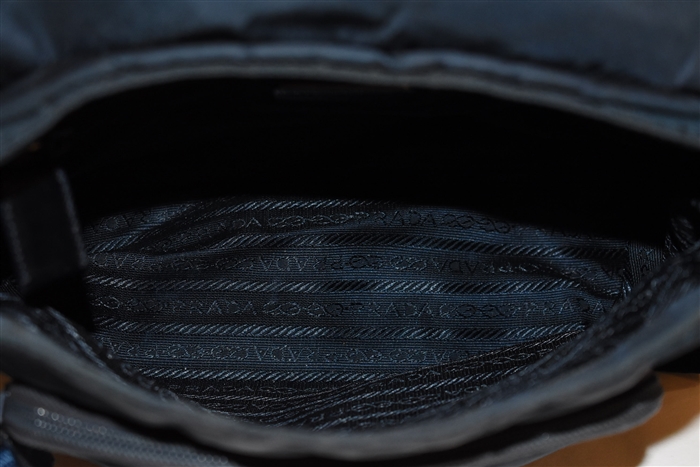 Navy Prada Shoulder Bag, size S