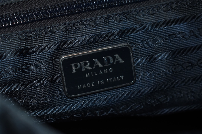 Navy Prada Shoulder Bag, size S