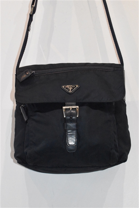 Navy Prada Shoulder Bag, size S