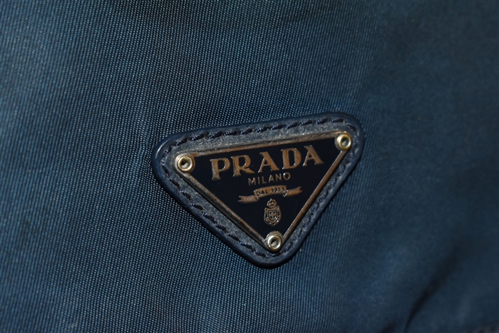 Navy Prada Shoulder Bag, size S